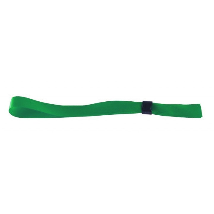 Bracelet en satin 15mm avec boucle de fermeture vert