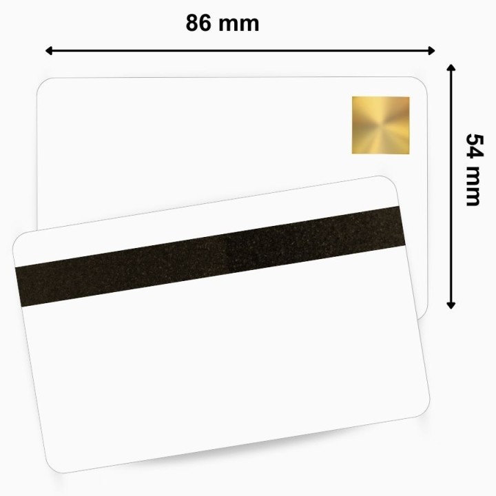 Carte PVC Magicard M9006-797 avec Holopatch et bande magnétique 86x54 mm – boîte de 500 cartes