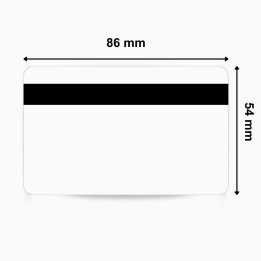 Carte PVC Magcard-Prog 86x54 mm blanche vierge piste magnétique HiCo – boîte de 100 cartes