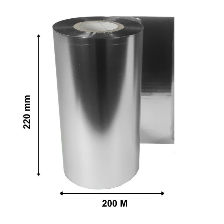 Ruban Transfert Thermique DTM PRINT Argent 220mmx200m TT02-220