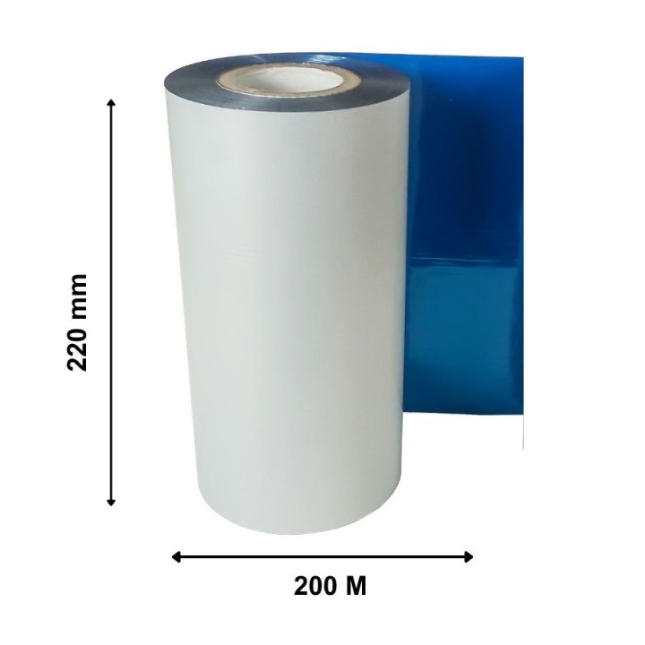 Ruban Transfert Thermique DTM PRINT Bleu métallique 220mmx200m TT04-220