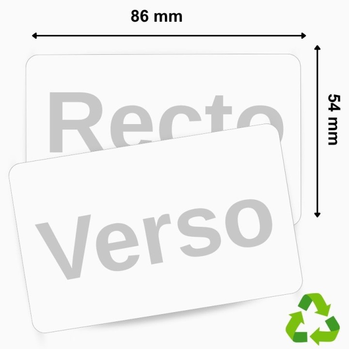 Lot de cartes PVC vierges 500 Recyclée  ZEBRA 104523-170 Blanche – commandez sur Althus-Office
