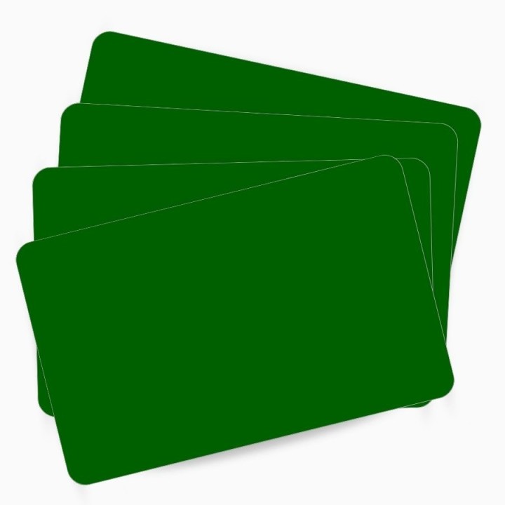 Carte PVC vierge personnalisable vert ZEBRA 104523-135– commandez sur Althus-Office