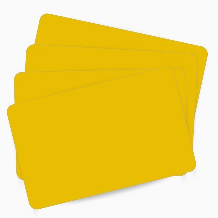 Carte PVC vierge usage pro JAUNE ZEBRA 104523-131 – commandez sur Althus-Office