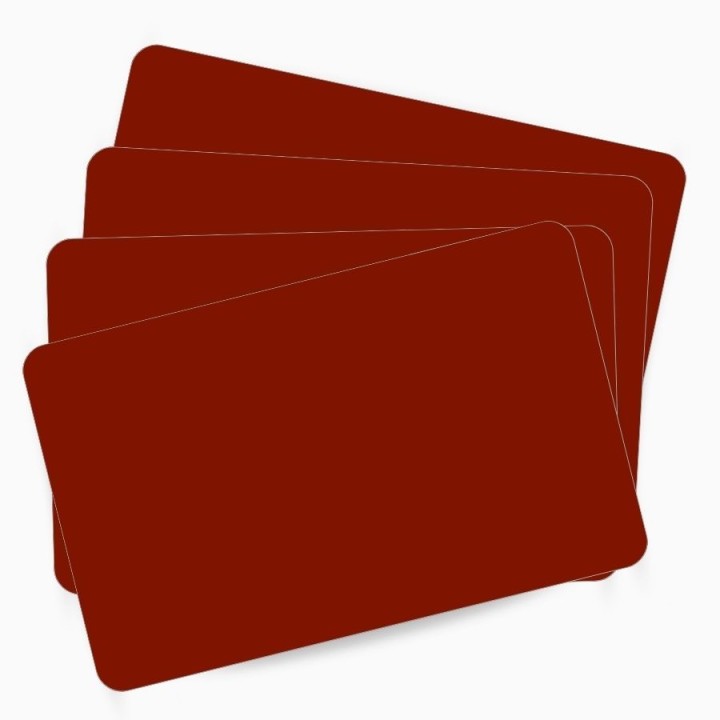 Carte PVC vierge ROUGE ZEBRA 104523-130 pour impression professionnelle – commandez sur Althus-Office