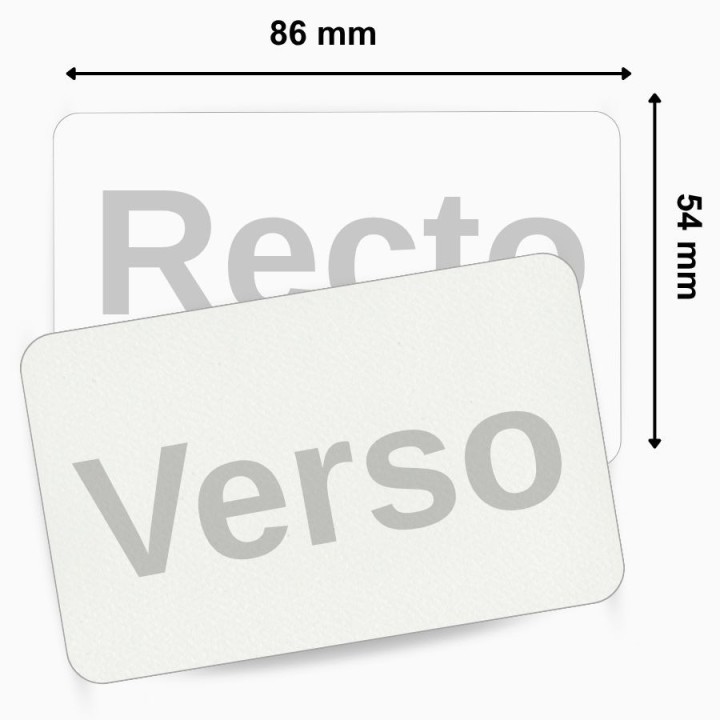 Carte PVC vierge 1 Face en papier, 1 face en PVC Blanche HID 082266 adaptée imprimante badge – découvrez sur Althus-Office