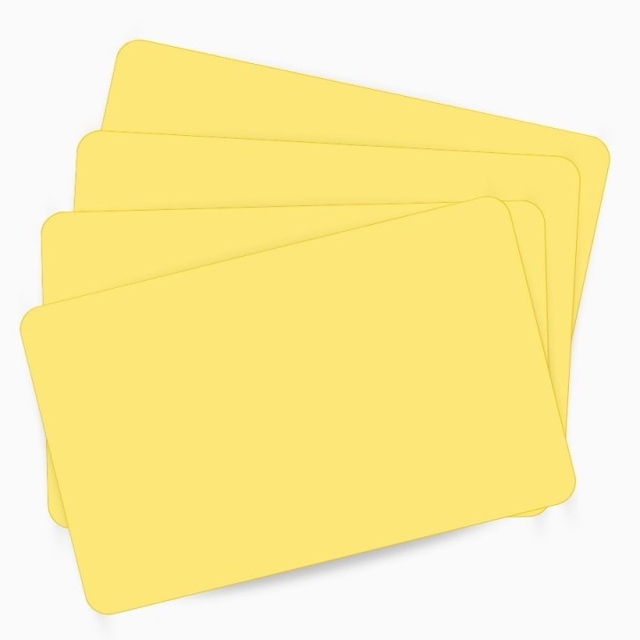 Carte plastique vierge EVOLIS Jaune C4101  – commandez sur Althus-Office