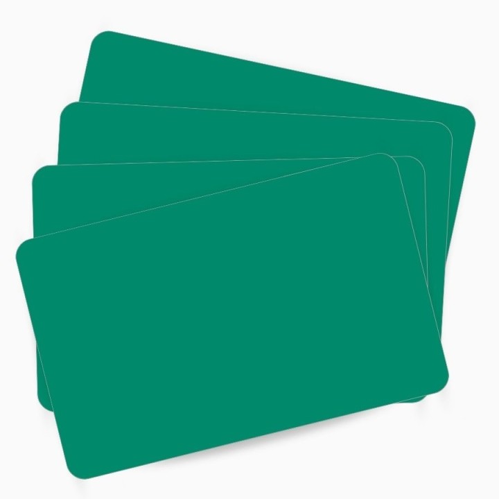 Carte PVC vierge Verte C4401 EVOLIS  adaptée impression cartes – achetez sur Althus-Office