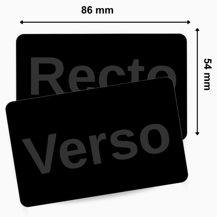 Carte PVC vierge C8001 noir EVOLIS  – achetez sur Althus-Office
