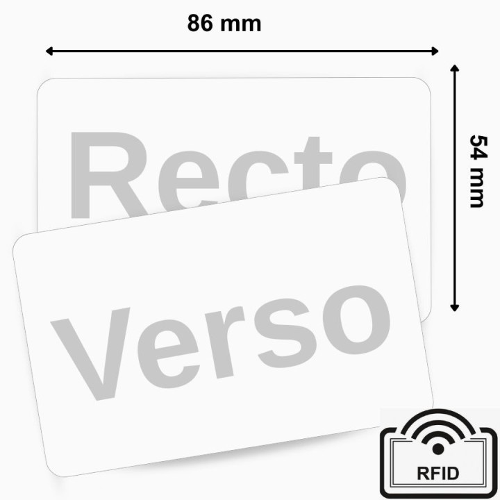 Carte PVC ZEBRA RFID UHF blanche vierge 800059-102-01 – commandez sur Althus-Office