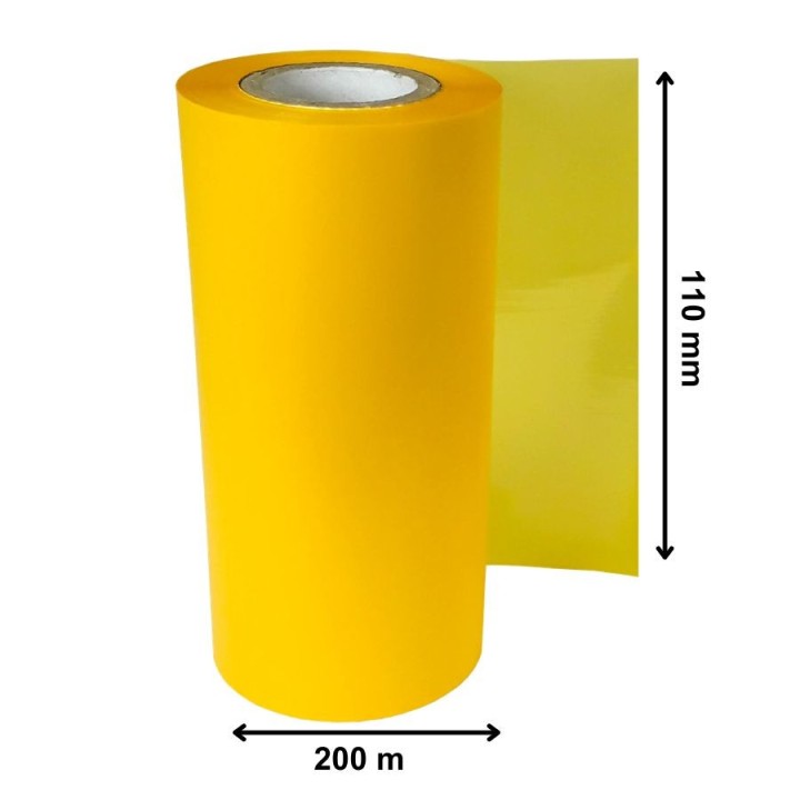 Ruban Transfert Thermique DTM PRINT Jaune 110mmx200m TT16-110
