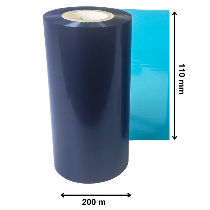 Ruban Transfert Thermique DTM PRINT Bleu Vif 110mm x 200m TT22-110