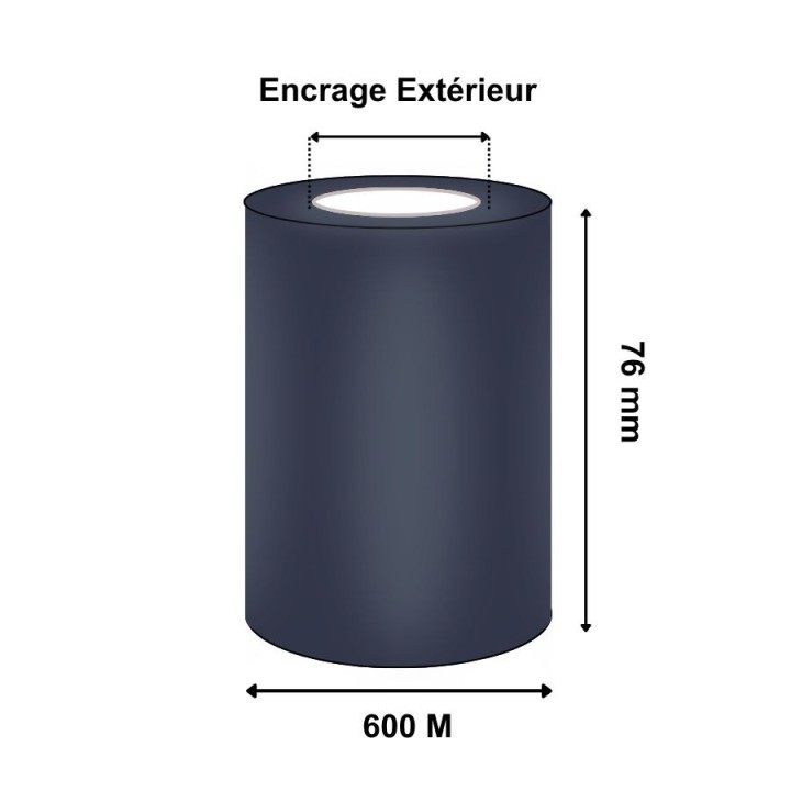 Ruban Transfert Thermique TOSHIBA CIRE/RESINE Standard AG1E 76mmx600M BX760076AG1E