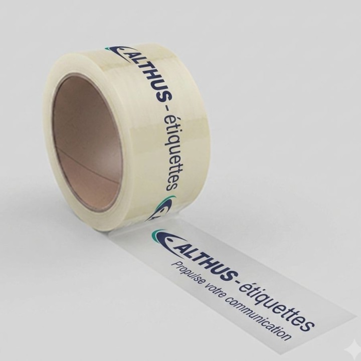 Ruban Adhésif polypropylène à personnaliser 1 couleur largeur 25 ou 50 mm x 66M