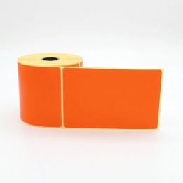Étiquette en bobine Thermique Direct Orange 100x150mm 13179