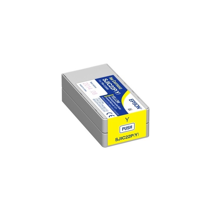 Cartouche jet d'encre Epson SJIC22P Original - Jaune - TM-C3500 Réf : C33S020604