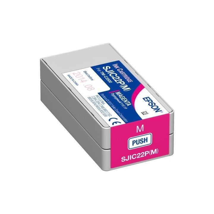 Cartouche jet d'encre Epson SJIC22P Original - Magenta - TM-C3500  Réf : C33S020603
