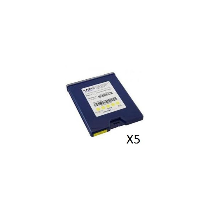 5 Cartouches Vip Color Jaune (Yellow) VP700 - Réf: VP-700-AS11A
