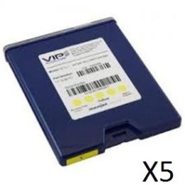 5 Cartouches Vip Color Jaune (Yellow) VP700 - Réf: VP-700-AS11A
