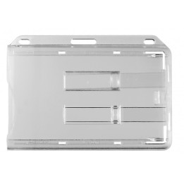 Porte-badge rigide avec glissière  horizontal transparent 1454215
