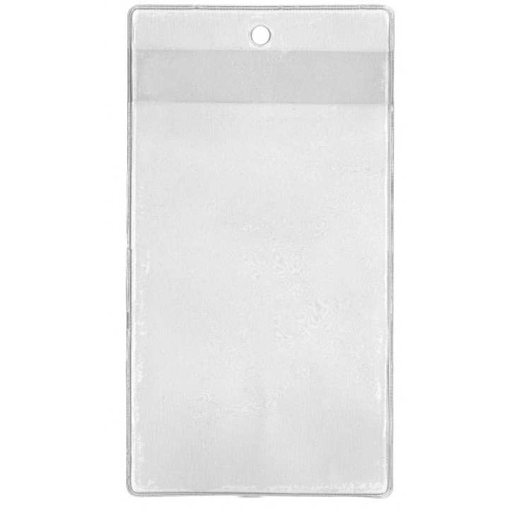 Porte-badge souple billet 80x135mm vertical transparent 1453180