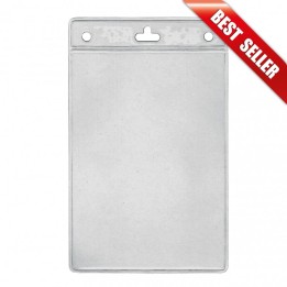 Porte-badge souple A6 vertical 1 carte transparent 1453210