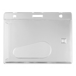 Porte-badge rigide Horizontal dépoli 1 carte transparent 1451005
