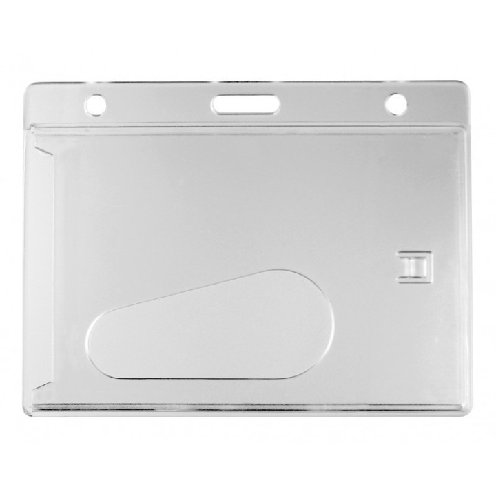 Porte-badge rigide Horizontal dépoli 1 carte transparent 1451005