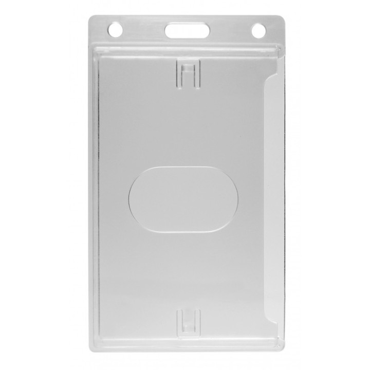 Porte-badge rigide vertical dépoli 1 carte transparent 1451006