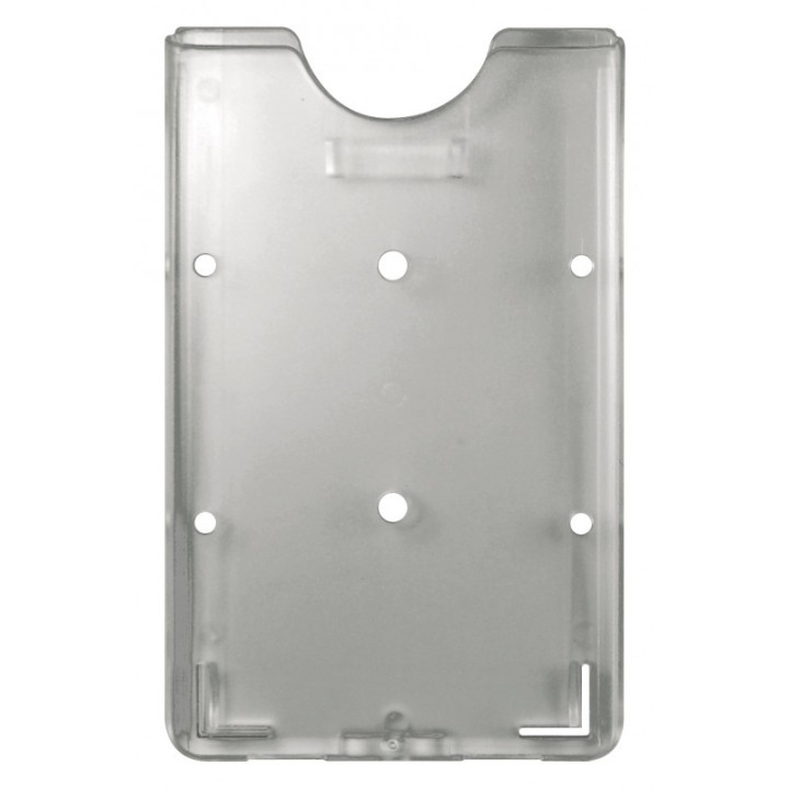 Porte-badge rigide monobloc incassable vertical transparent 1454200