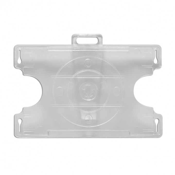 Porte-badge rigide avec pince amovible