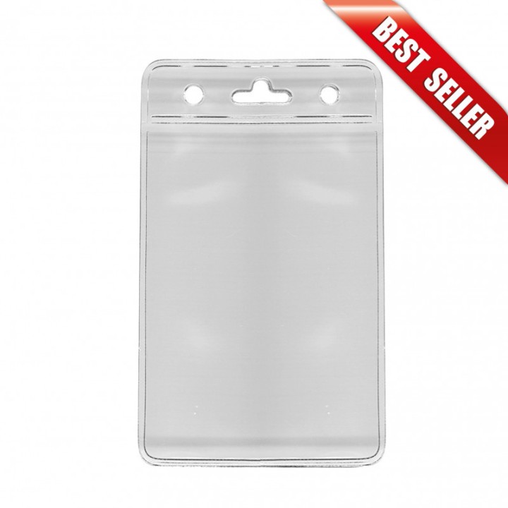 Porte-badge souple vinyle avec bandeau renforcé Vertical 1453001