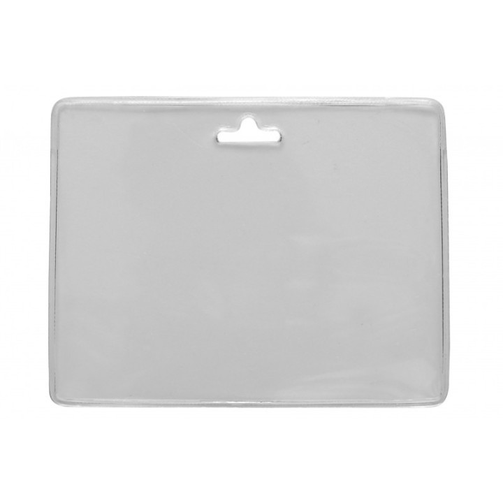 Porte-badge souple vinyle avec double perforation Horizontal 1453005