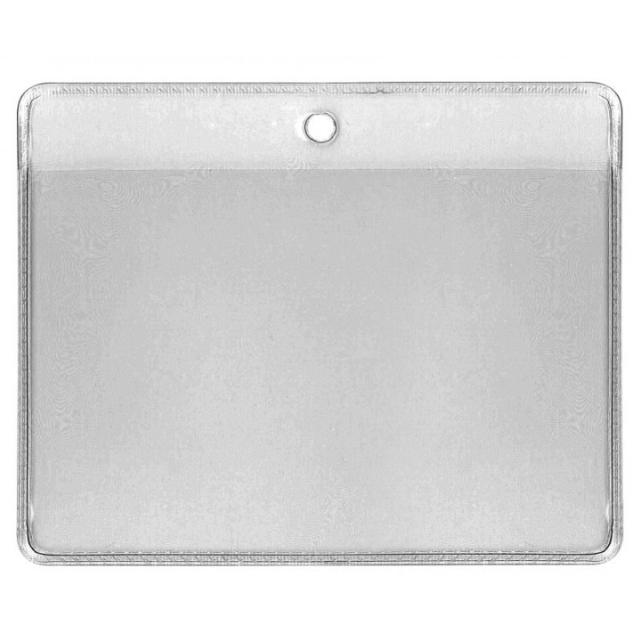 Porte-badge vinyle souple perforation ronde Horizontal 1453030
