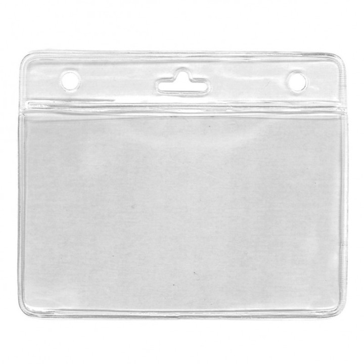 Porte-badge vinyle souple avec bandeau renforcé 2 cartes 1453300