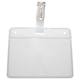 Porte-badge vinyle souple avec pince bretelle Horizontal 1456500