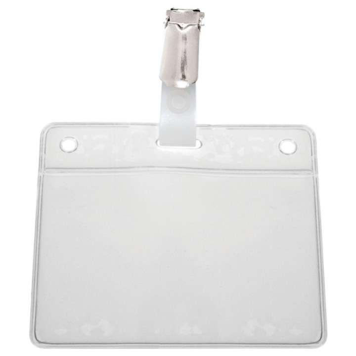 Porte-badge vinyle souple avec pince bretelle Horizontal 1456500