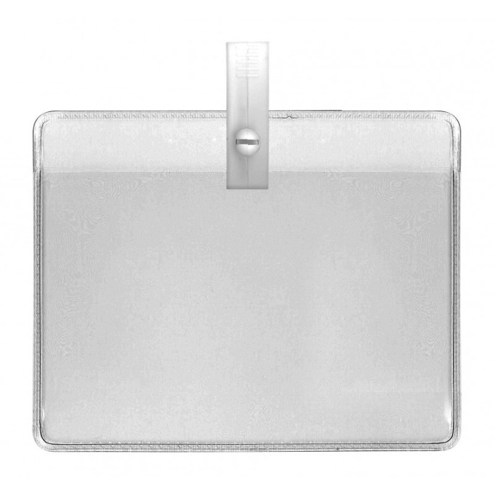 Porte-badge vinyle souple avec clip plastique Horizontal 1456503