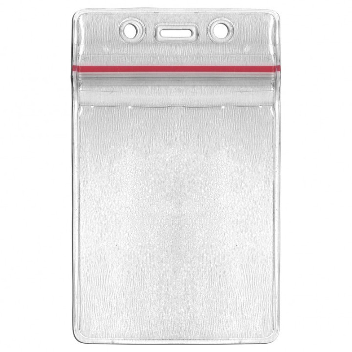 Porte-badge souple avec fermeture hermétique Vertical 1453011