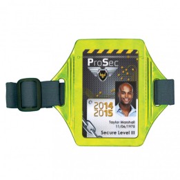 Porte-badge brassard réfléchissant Jaune PVC 1453621 - ALTHUS -