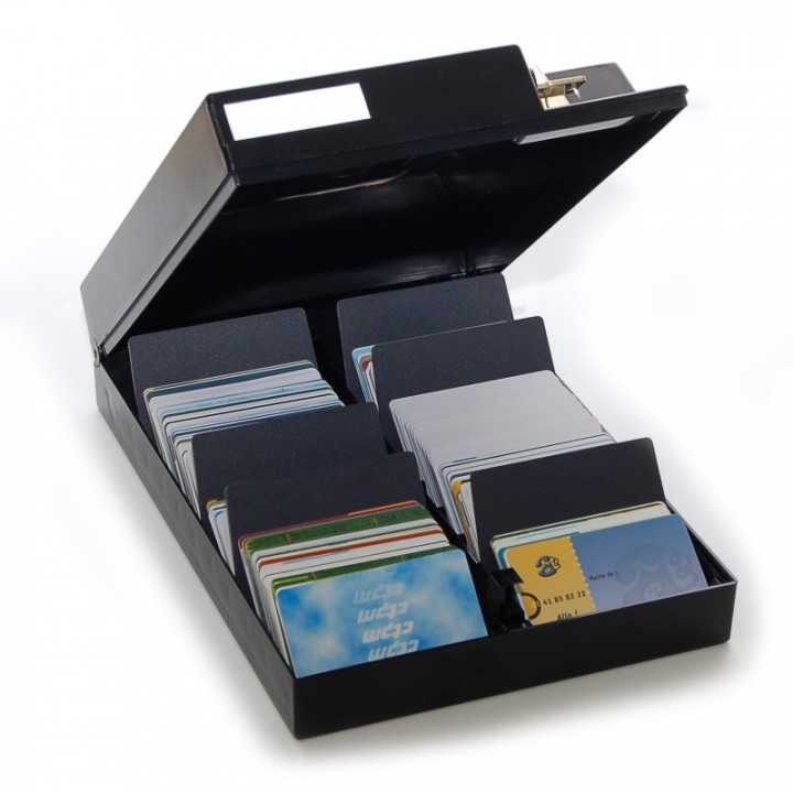 Coffret de rangement sécurisé pour cartes plastique 1457011