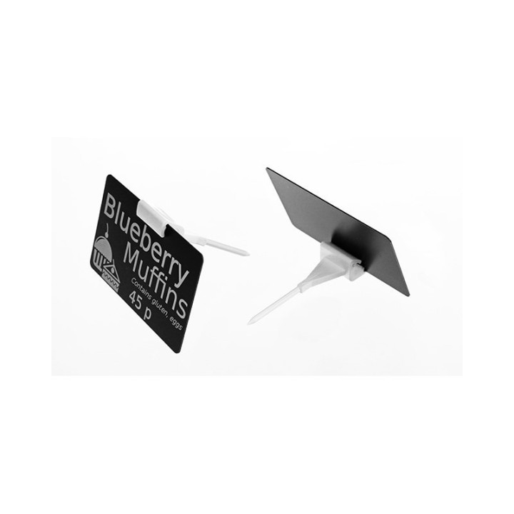 Support étiquettes de prix plastique blanc x25 AC000001