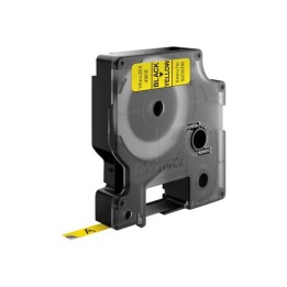 Rouleau étiquette DYMO standard Noir sur Jaune 6mmx7 m S0720790
