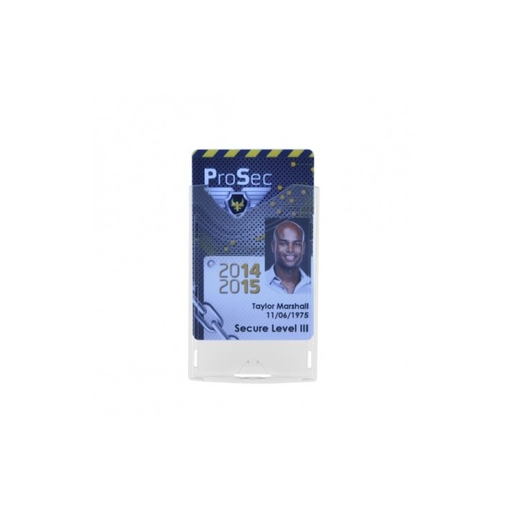 Porte-badge transparent ( recto/verso) IDX 120 vertical 1454252