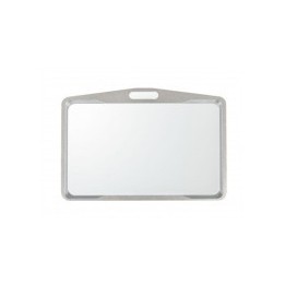 Porte-badge métallisé argenté horizontal 1454260