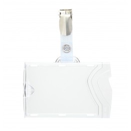 Porte-badge prêt à l'emploi - IDX48 (lot de 100) avec clip métal-Horizontal -1456600