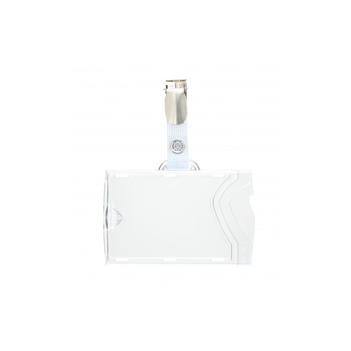 Porte-badge prêt à l'emploi - IDX48 (lot de 100) avec clip métal-Horizontal -1456600