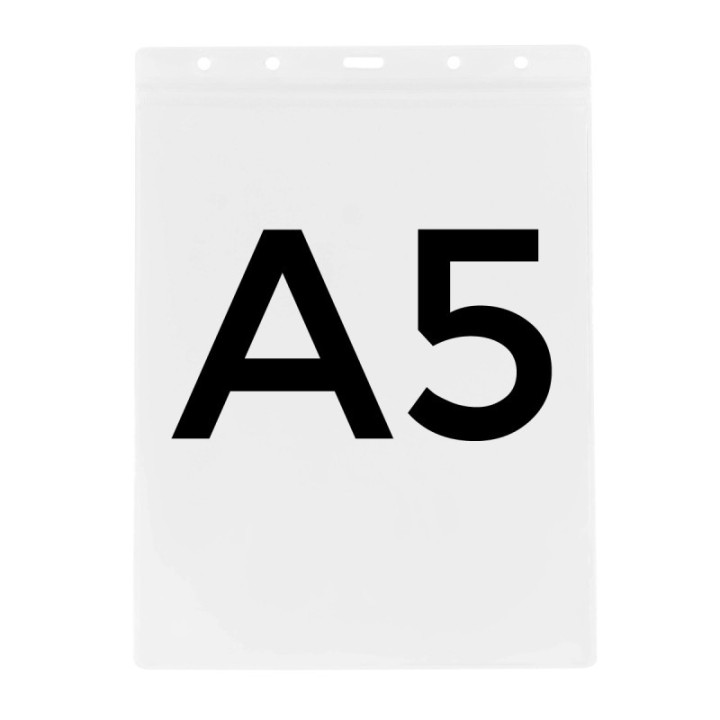 Porte badge A5 transparent hermétique souple en vinyle 1453221