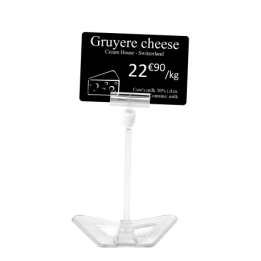 Support cristal pour étiquettes de prix - lot de 25 - 1437052