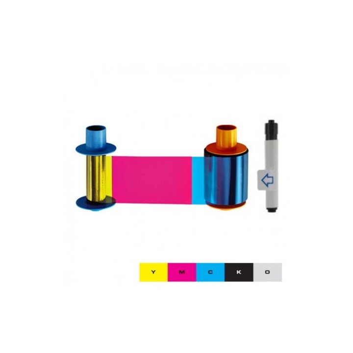Ruban d'impression HID DTC5500LMX YMCFKO Eco 500 Faces 045709
